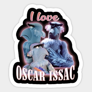 I Love Oscar Issac Collage Sticker